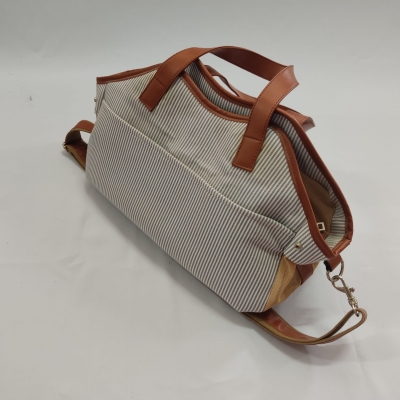Bolsa amber 20x27x42cm azul/blanco