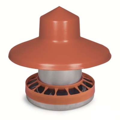 KIT TOLVA CHAPA AVES 10 KG comedero galvanizado con tapa antilluvia