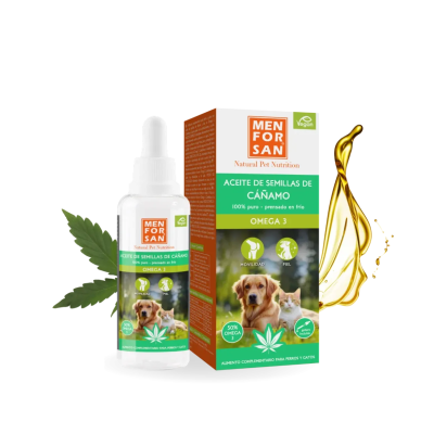 MENFORSAN Aceite de semillas de cañamo 60ml producto mascotas