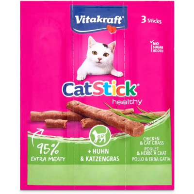VITAKRAFT Cat Stick Pollo y Hierba Gatera 18Gr (3 uds.)