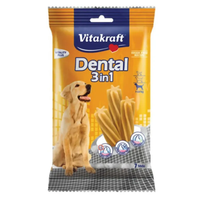 vitakraft snack dental 3 en 1 medium 180gr snack dental perros