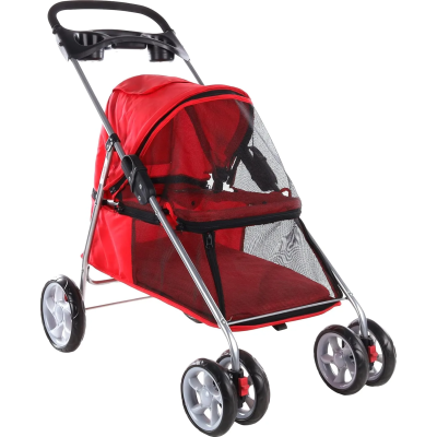 flamingo carrito buggy rojo para perros pequeños transporte mascotas
