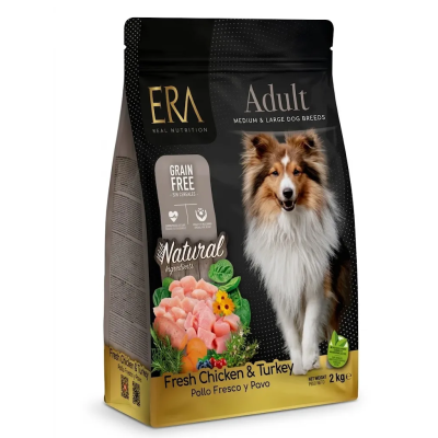 era pollo y pavo grain free perros medianos grandes