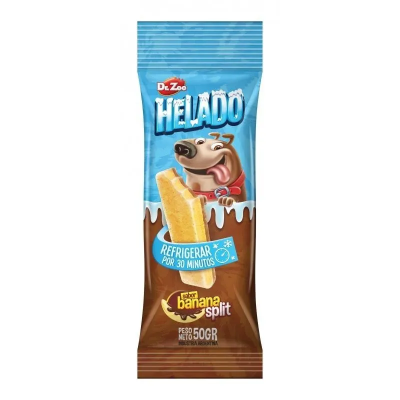 Dr. Zoo Helado Banana Split snack cremoso sabor banana para perros