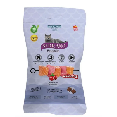 Serrano Snack Gato Urinary Salmon y Atún 50 Gr semihúmedo para gatos