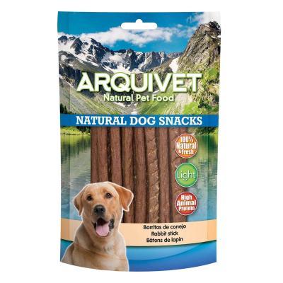 ARQUIVET Snack Natural para Perros Barritas de Conejo semi húmedas