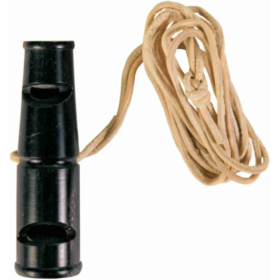 TRIXIE Silbato bufalo lazo piel doble tono 6cm