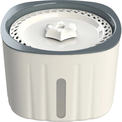 TRIXIE Fuente Flower. Blanco/Gris. 2 l/18.5 × 13 × 18.5 c