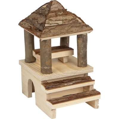 FLAMINGO Casita Pady Madera 16x12x21cm