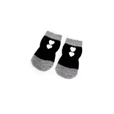 CAMON Calcetines negros corazones xl