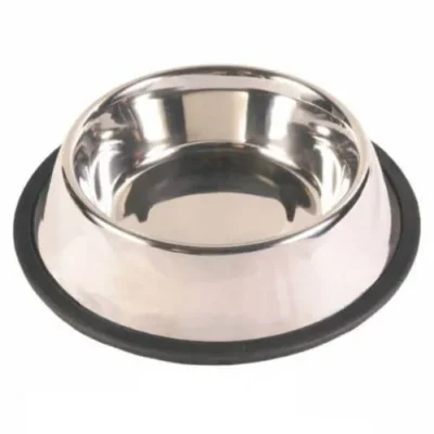 TRIXIE Comedero acero inox. anillo cauch.2.8L 2