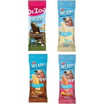 Pack DZ Helado 24Ud (6Ud Dubai 6Ud Salchicha 6Ud Banana 6Ud Crema)