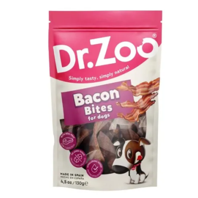 Dr. Zoo Bacon Bites Para Perro en envase de 130 g