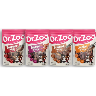 Dr.Zoo Pack Bacon, Burguer, Jerkys y T-Bone 4 unidades